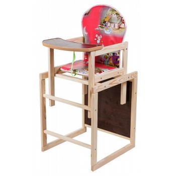 Стільчик-трансформер Наталка Зайчик-01 економ червоний (мишки, будиночки)