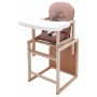 Стульчик- трансформер Babyroom Винни-230 eko без лака пластиковая столешница  капучино-шоколад (мишка с будильником)