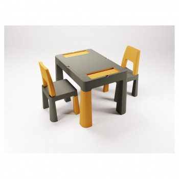 Комплект стол и 2 стула Tega Multifun 1+2 TI-011-172 graphite / mustard (графит / желтый)