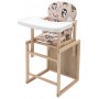 Стільчик-трансформер Babyroom поні-230 eko без лаку Пластикова стільниця бежевий (сови)