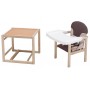 Стульчик- трансформер Babyroom Пони-230 eko без лака пластиковая столешница  шоколад-бежевый