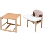 Стульчик- трансформер Babyroom Пони-230 eko без лака пластиковая столешница  бежевый-шоколад