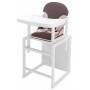 Стульчик- трансформер Babyroom Пони-240 белый пластиковая столешница  шоколад-бежевый
