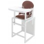 Стульчик- трансформер Babyroom Пони-240 белый пластиковая столешница  шоколад-капучино