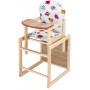 Стульчик- трансформер Наталка Зайчик-01 эконом  белый (разноцветные коровки)