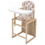 Стільчик-трансформер Babyroom поні-230 eko без лаку Пластикова стільниця бежевий (зайчики)