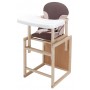 Стульчик- трансформер Babyroom Пони-230 eko без лака пластиковая столешница  шоколад-бежевый