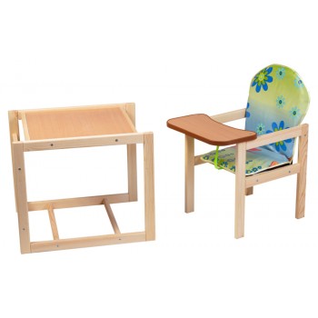 Стульчик- трансформер Наталка Зайчик-01 эконом  голубой (цветы, тигра и винни пух)