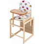 Стульчик- трансформер Наталка Зайчик-11 eko  белый (разноцветные коровки)