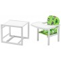 Стульчик- трансформер Babyroom Пони-240 белый пластиковая столешница  зеленый (совы)