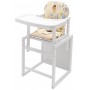 Стільчик-трансформер Babyroom поні-240 білий Пластикова стільниця жовтий (Вінні пух)