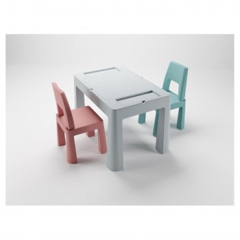 Комплект стол и 2 стула Tega Multifun 1+2 TI-011-174 turquoise / old rose / grey (бирюзовый / розовый / серый)