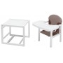 Стульчик- трансформер Babyroom Пони-240 белый пластиковая столешница  капучино-шоколад