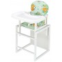 Стільчик - трансформер Babyroom Поні-240 білий пластикова стільниця зелений (ведмедики і бджілки)