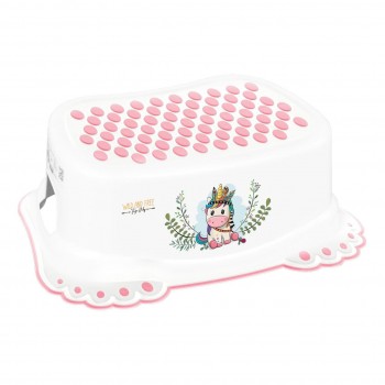 Подножка Tega WILD & FREE Anti-slip Footstool UNICORN DZ-006-103-JEDNOROŻEC-R white / pink (белый / розовый)