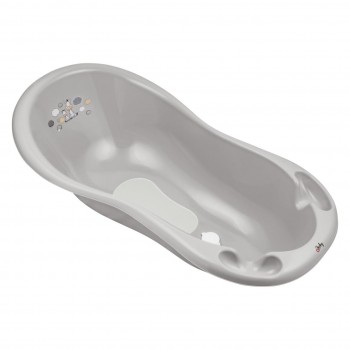 Ванна 100 см с пробкой и антискользящим ковриком Maltex Zebra Bathtub 100 cm with plug and anti-slip mat 6753_90 gray (серый)